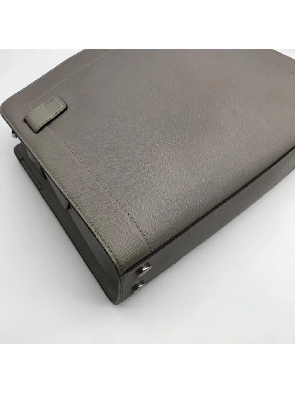 Michael Kors Gray Saffiano Leather Medium Rayne Convertible Satchel
